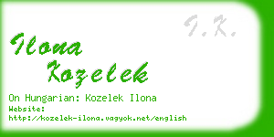 ilona kozelek business card